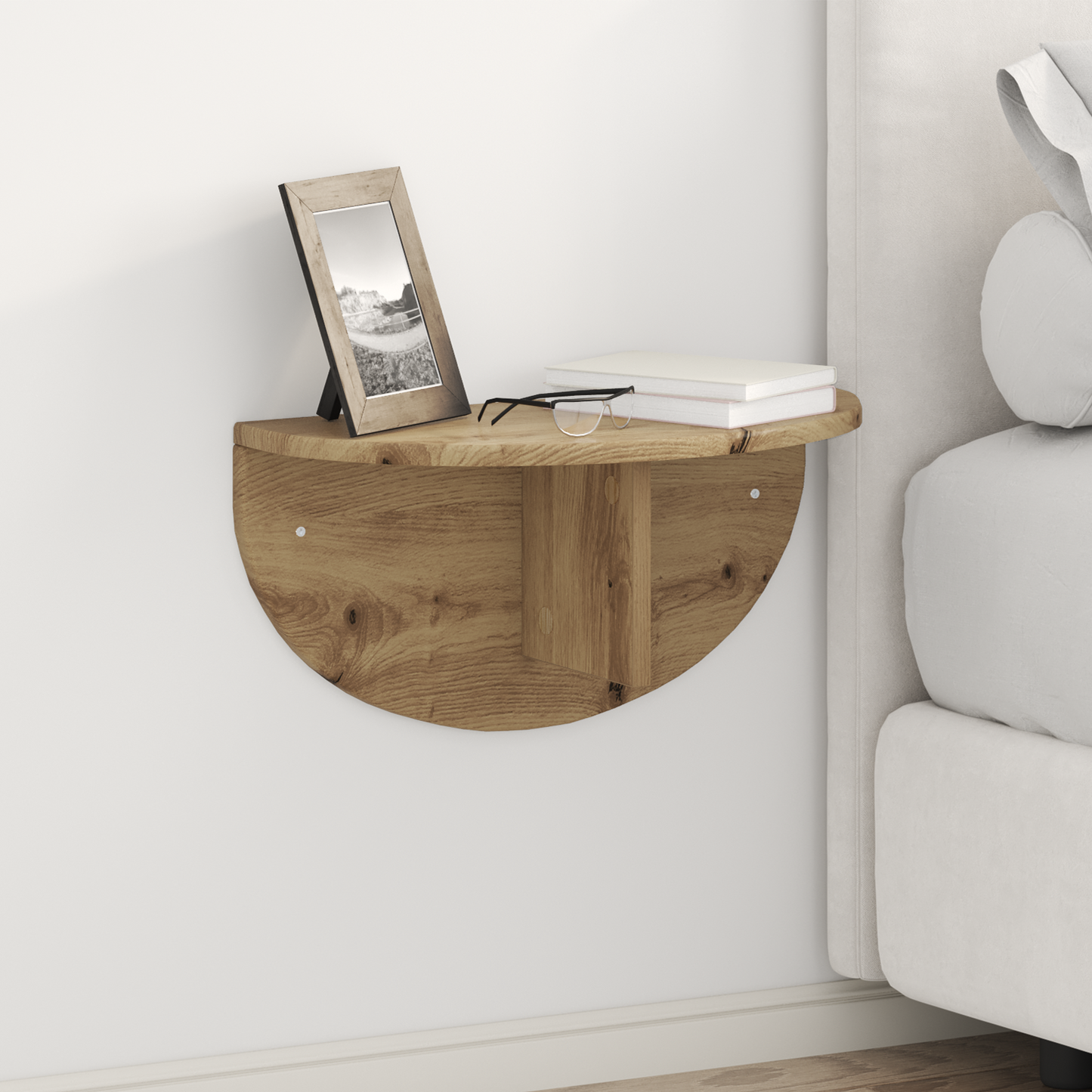 Wall Shelf 2 pcs Artisan Oak 48 x 24 x 24 cm Engineered Wood