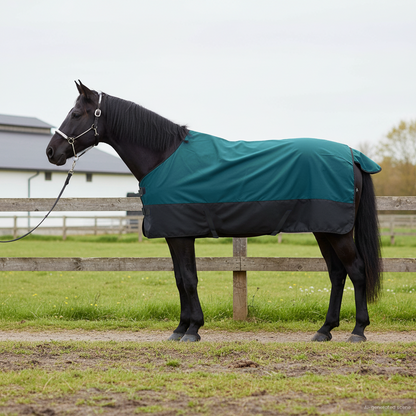 Horse Blanket Dark Green and Black 125 cm Polyester