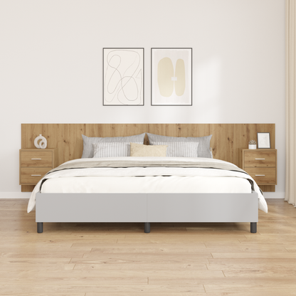 Headboard with Cabinet 3 pcs Artisan Oak Engineered Wood
