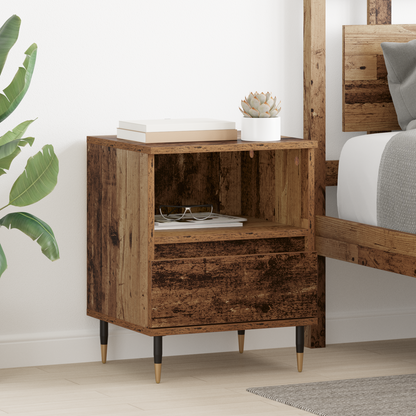 Bedside Cabinet Old Wood 40 x 35 x 50 cm Engineered Wood