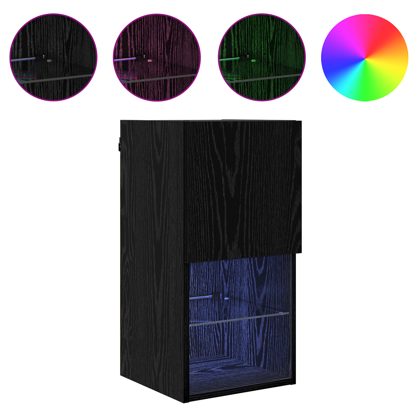 Wall-mounted TV Cabinets 2 pcs Black Oak 30.5 x 30 x 60 cm