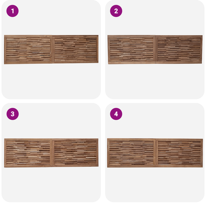 Bed Headboard Natural Solid Teak Wood