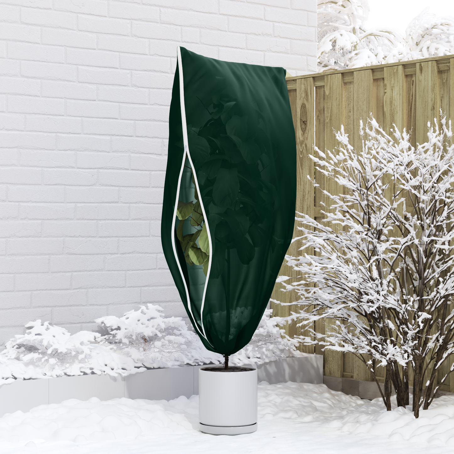 Frost Protection Plant Fleece Covers 5 pcs Green 1.55 x 1.55 m