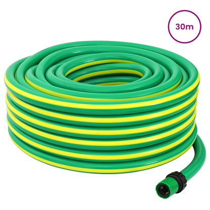 Garden Hose 5-Ply Green and Yellow 12 mm 30 m PVC