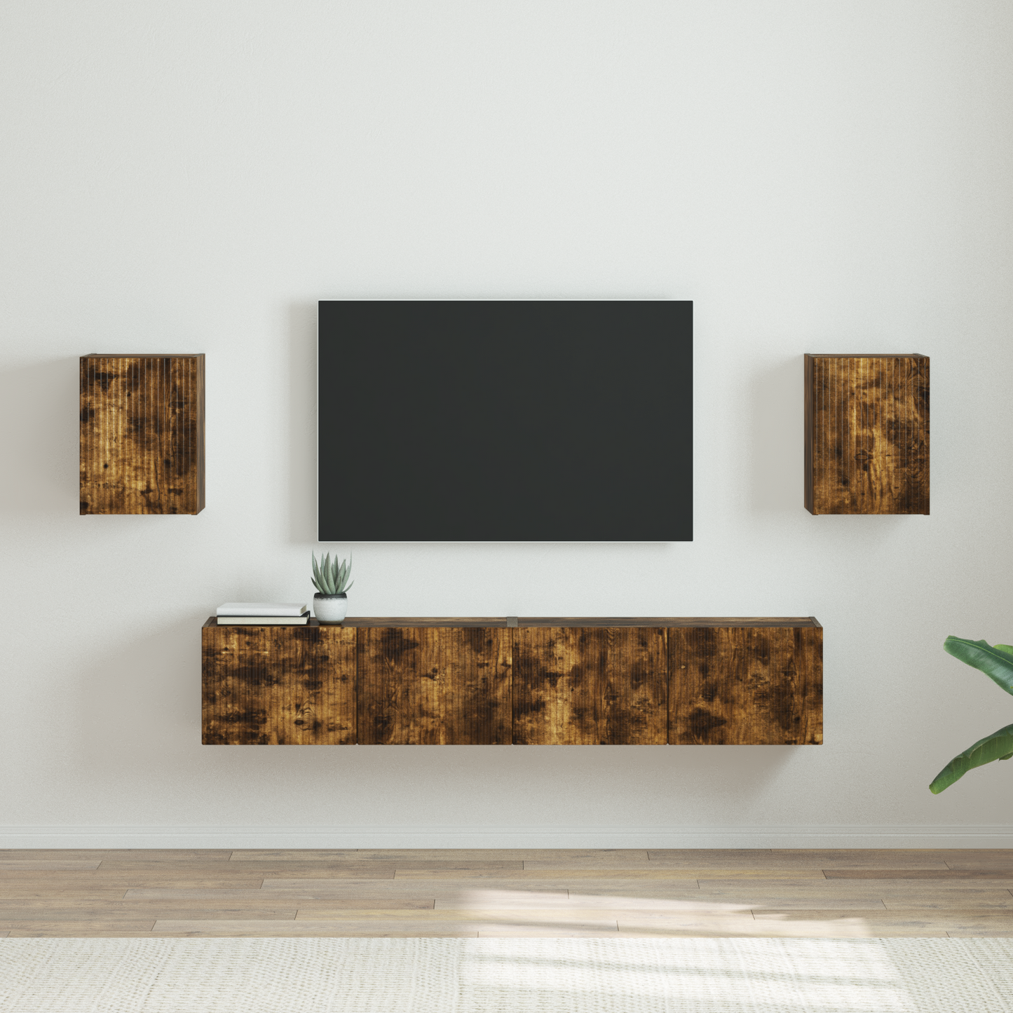 TV Wall Cabinet Wall-mounted 2 pcs Smoked Oak 30 x 31 x 40 cm