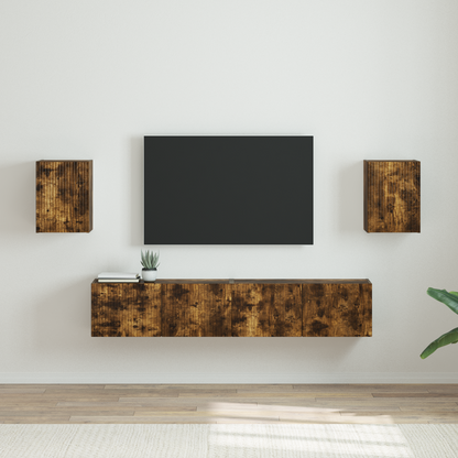 TV Wall Cabinet Wall-mounted 2 pcs Smoked Oak 30 x 31 x 40 cm