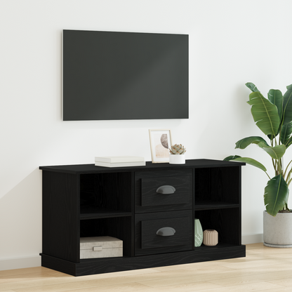 TV Cabinet Black Oak 99.5 x 35.5 x 48 cm Engineered Wood