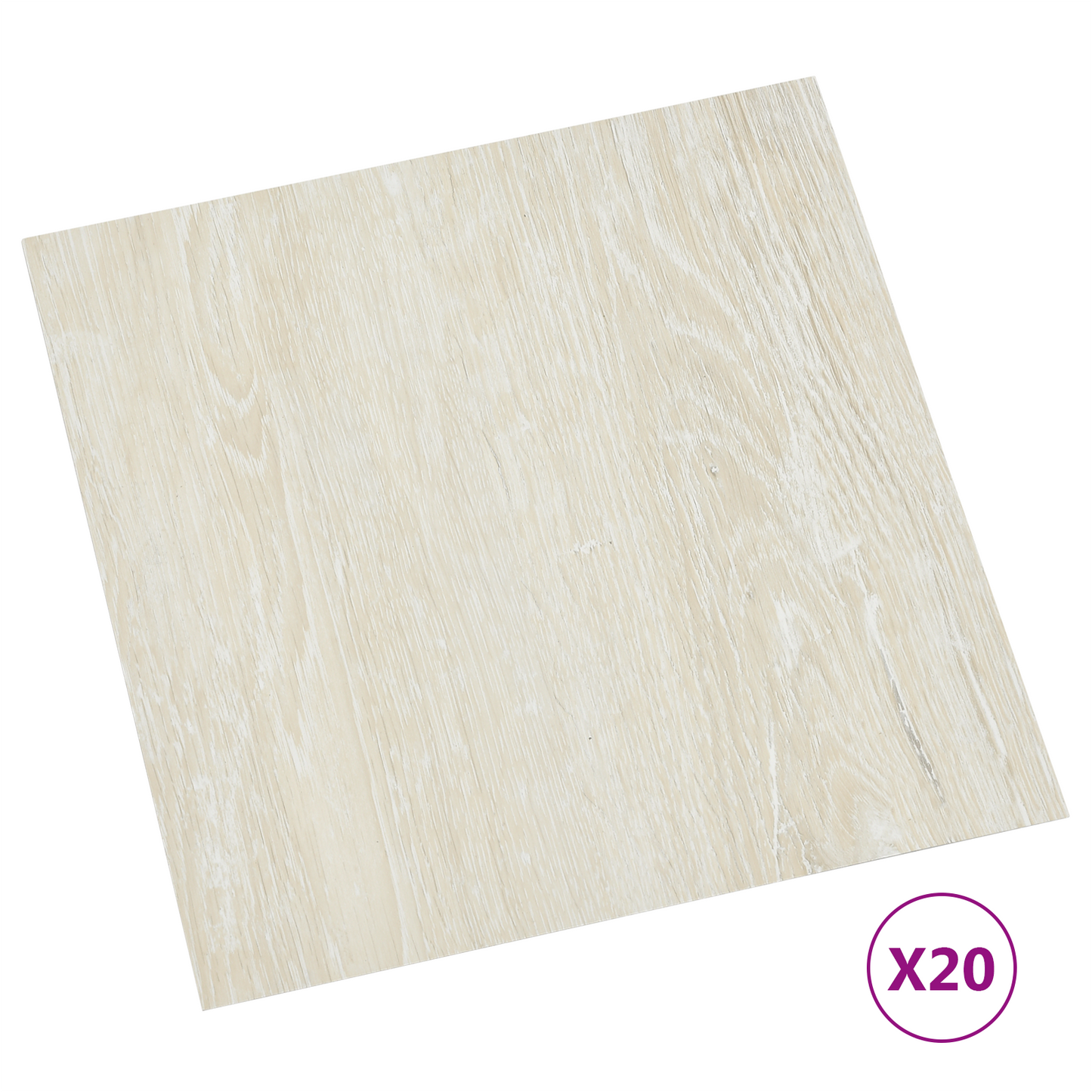 Self-adhesive Flooring Planks 30.5 x 30.5 cm 20 pcs PVC Cream