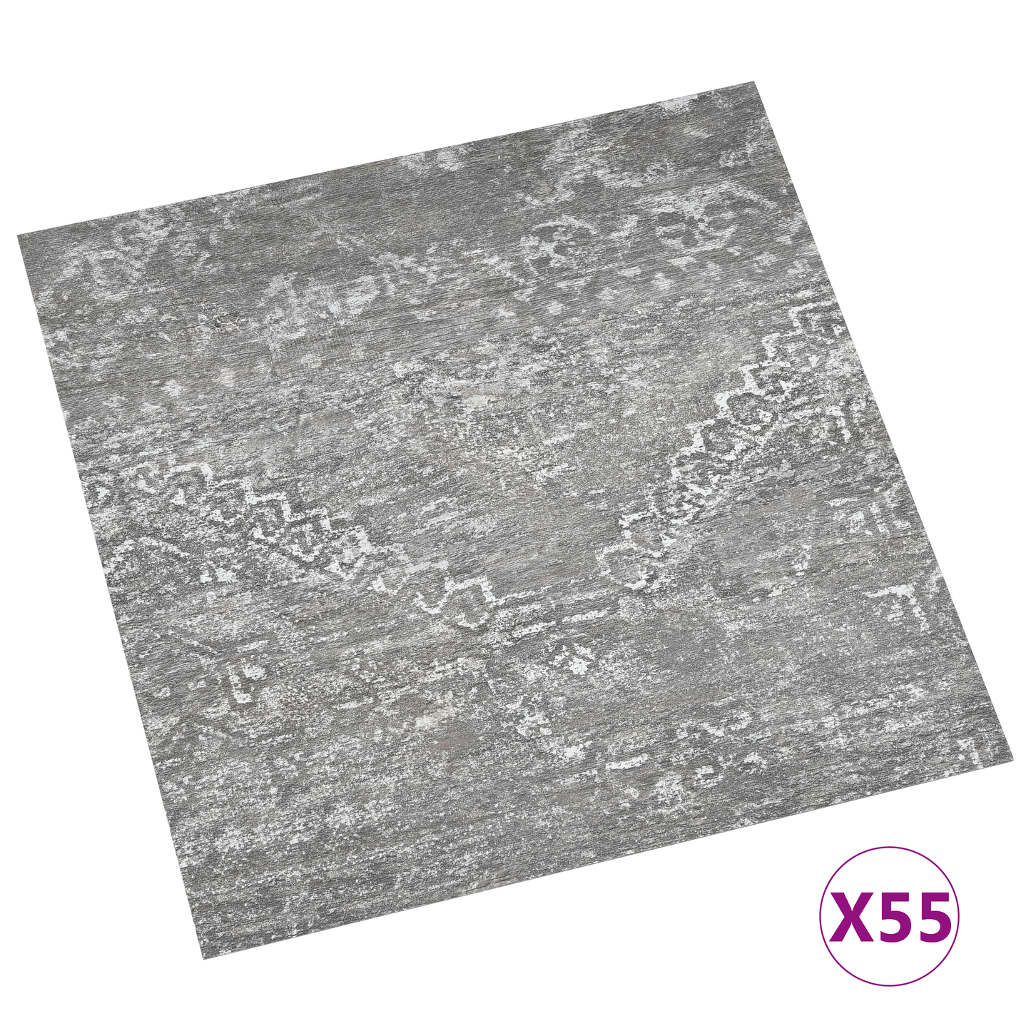 Flooring Planks 55 pcs Concrete Grey 5.11 m² PVC