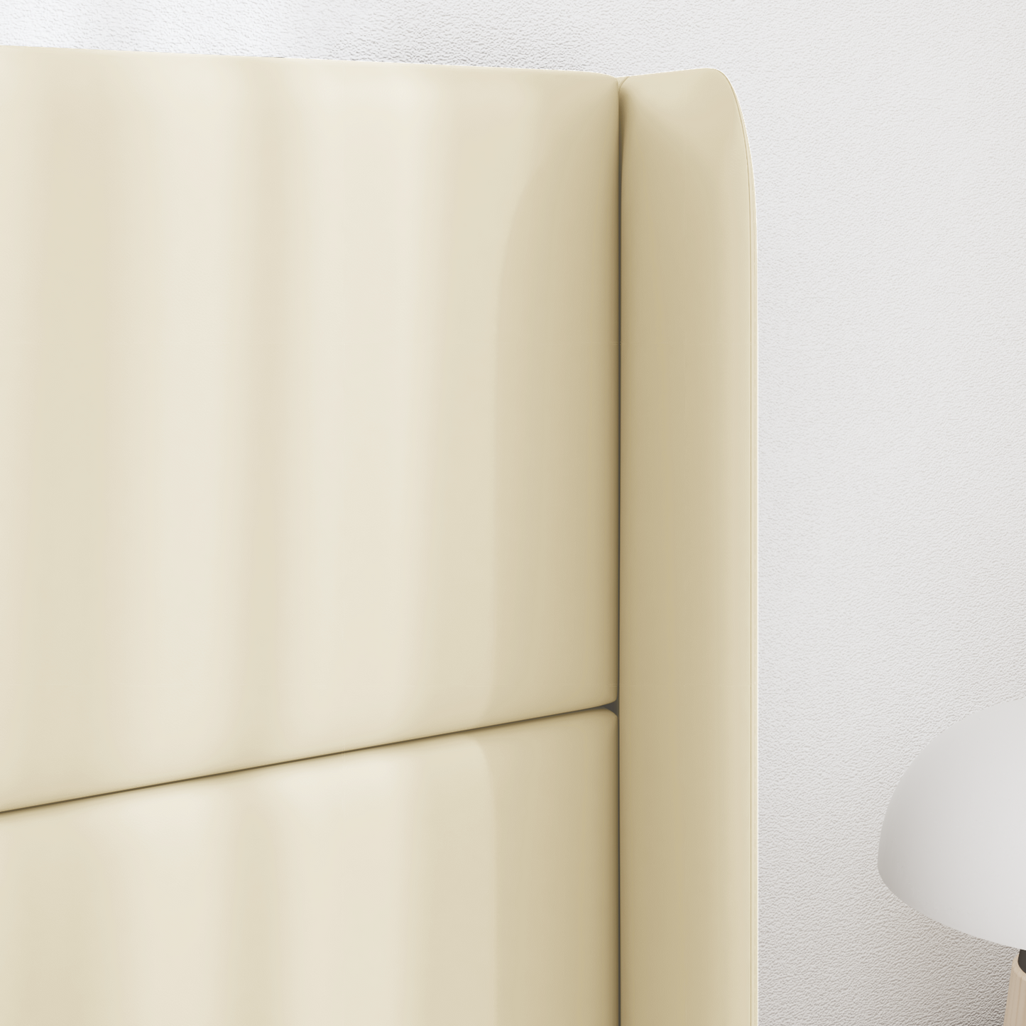 Headboard Ear Cream 80 x 16 x 4 cm PVC