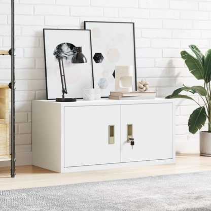 Storage Cabinet White 80 x 40 x 40 cm Steel