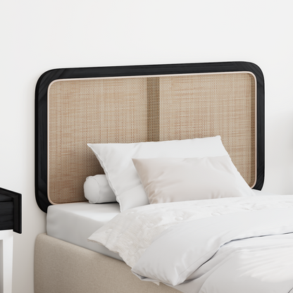 Headboard with Headboard Black 100 x 55 x 3 cm Rattan