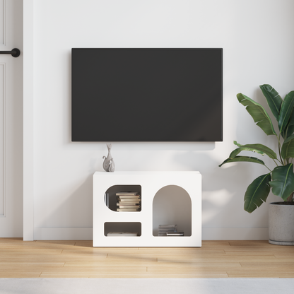 TV Cabinet ELST 60 x 35 x 40 cm White Engineered Wood
