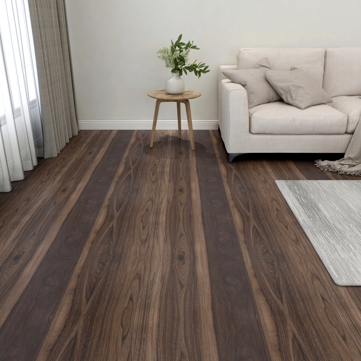 Flooring Planks 55 pcs Dark Brown 5.11 m² PVC