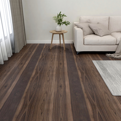 Flooring Planks 55 pcs Dark Brown 5.11 m² PVC