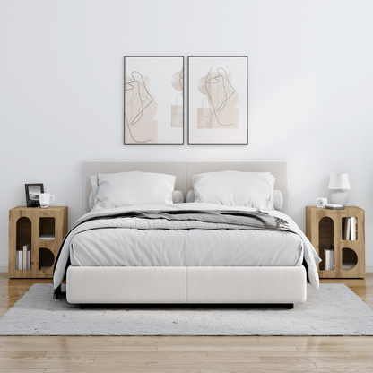 Bedside Table ELST 2 pcs Artisan Oak 40 x 35 x 50 cm