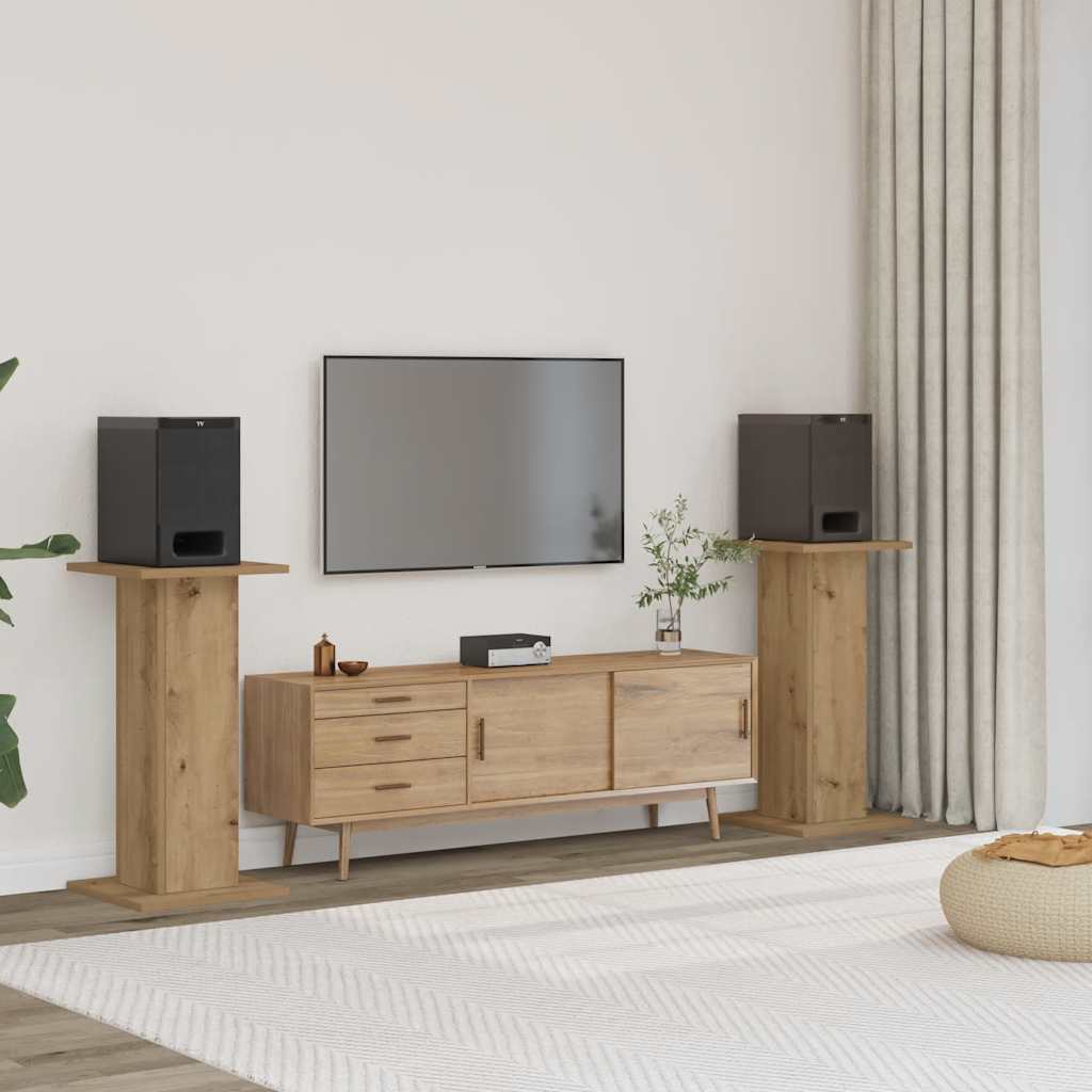 Speaker Stands 2 pcs Artisian Oak 30x30x60 cm Engineered Wood