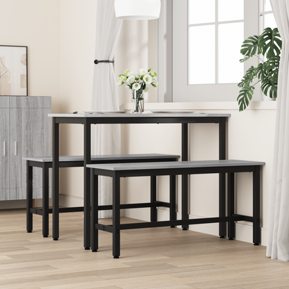 Dining Bench 2 pcs Grey Sonoma 100 x 32.5 x 48.5 cm
