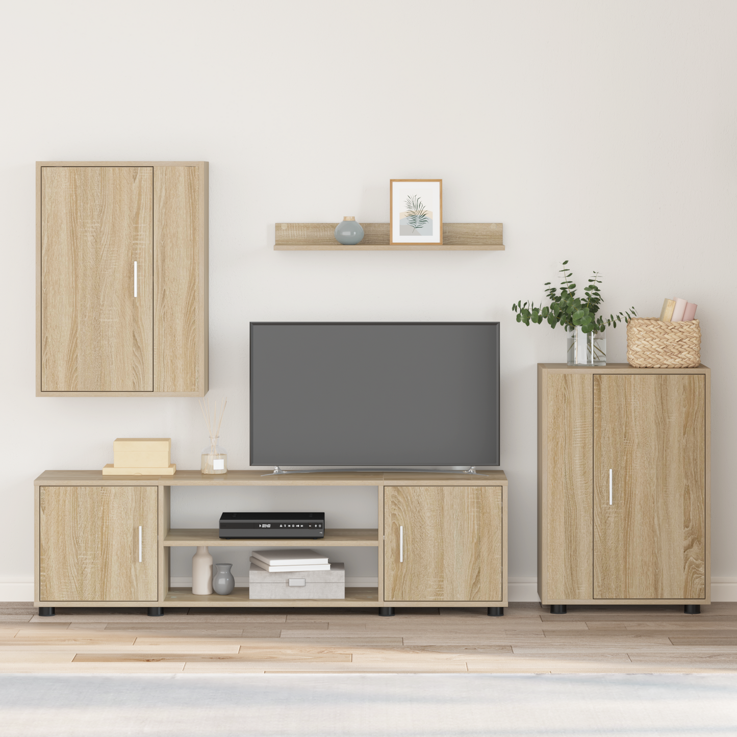 TV Cabinet Set Sonoma Oak Engineered wood