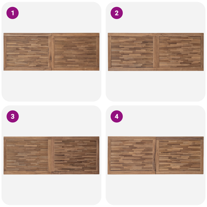 Bed Headboard Natural Solid Teak Wood