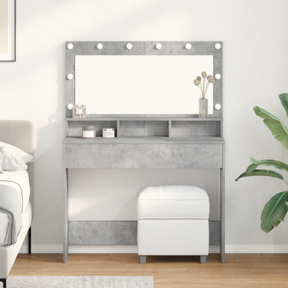 Dressing Table Concrete Grey 100 x 41 x 135 cm Engineered Wood