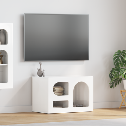 TV Cabinet ELST 60 x 35 x 40 cm High Gloss White