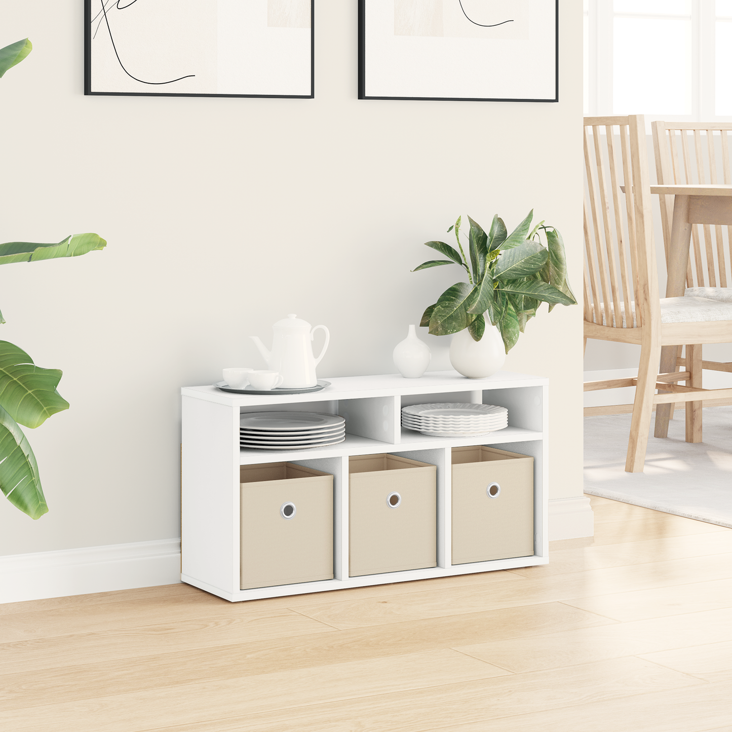 Lowboard with Drawer White 72 x 22.5 x 38 cm