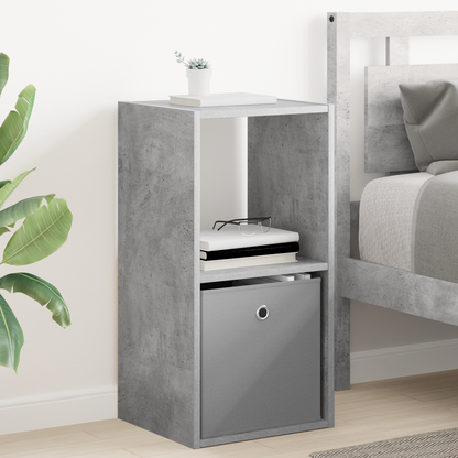 Bedside Table Concrete Grey 35 x 32 x 68.5 cm Engineered Wood