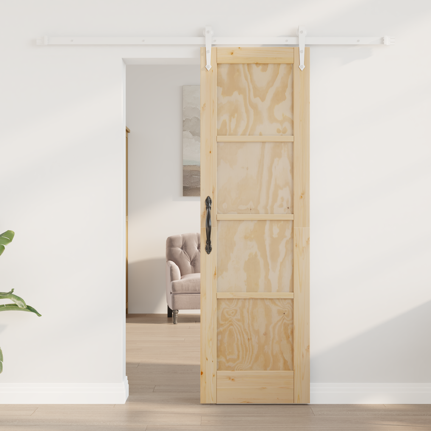 Sliding Door ORKDAL Natural and White 61 x 198.5 cm