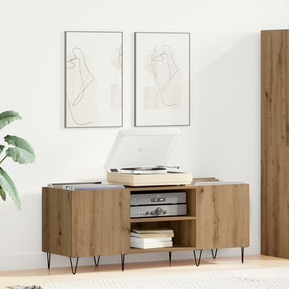 Record Cabinet with Shelf Artisan Oak 121 x 38 x 48 cm