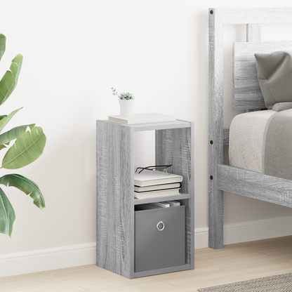 Bedside Table with Drawer 2 pcs Grey Sonoma 25.5 x 22 x 49.5 cm