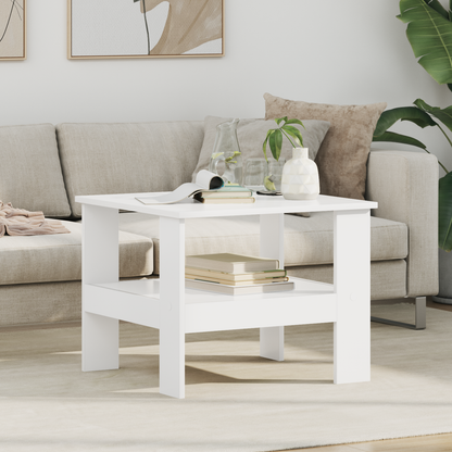 Coffee Table White 57 x 55 x 45 cm Engineered Wood