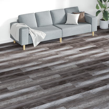 Flooring Planks 18 pcs Brown 5.26 m² PVC