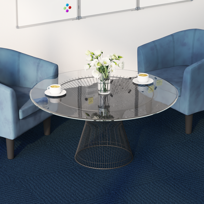 Carpet Tile Blue 50 x 50 cm 36 pcs PP and Bitumen