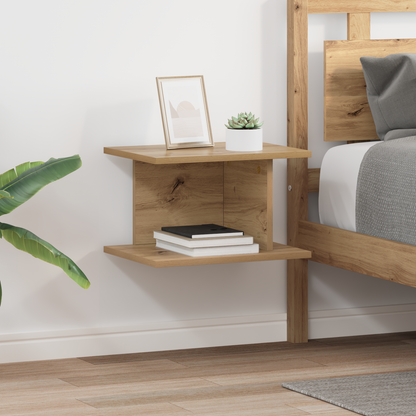 Bedside Table 2 pcs Artisan Oak 40 x 30 x 25 cm Engineered Wood