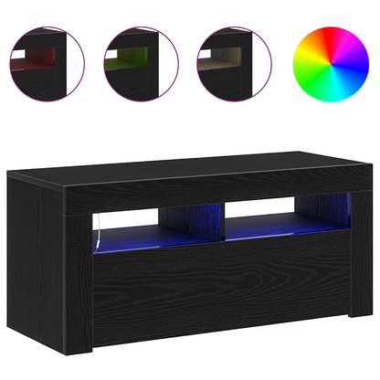 TV Cabinet Black Oak 90 x 35 x 40 cm Engineered Wood