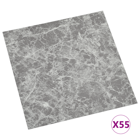 Flooring Planks 5.11 m² 55 pcs PVC Grey