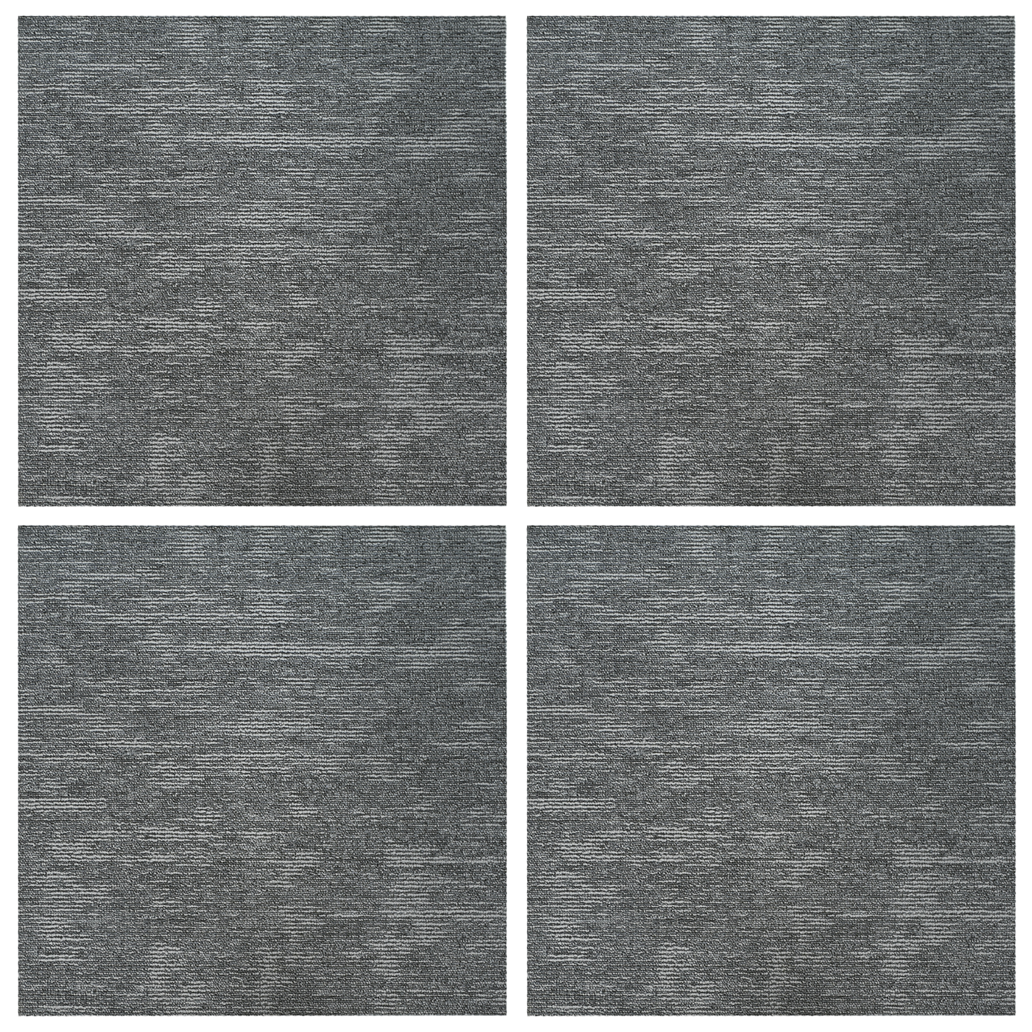 Carpet Tile Rock Grey 50 x 50 cm 4 pcs PP and Bitumen
