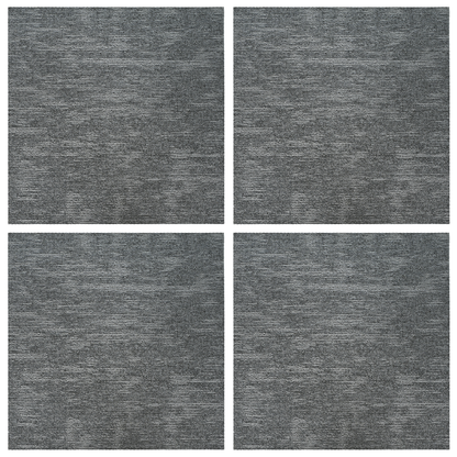 Carpet Tile Rock Grey 50 x 50 cm 4 pcs PP and Bitumen