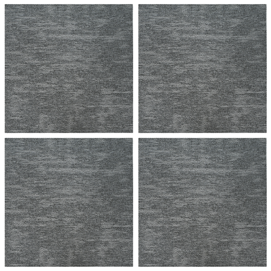 Carpet Tile Rock Grey 50 x 50 cm 4 pcs PP and Bitumen