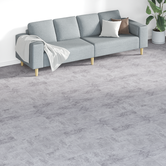 Flooring Planks 18 pcs Grey 5.26 m² PVC
