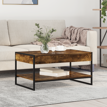 Coffee Table Smoke Oak 80 x 50 x 40 cm Engineered Wood