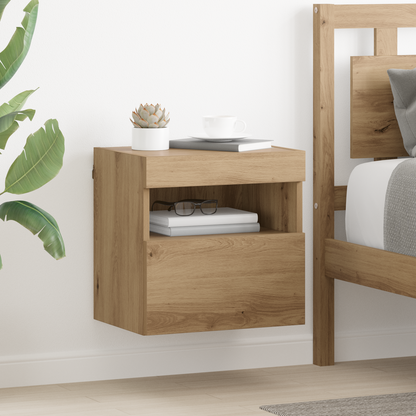 TV Wall Cabinets with LED 2 pcs Artisan Oak 40 x 30 x 40 cm