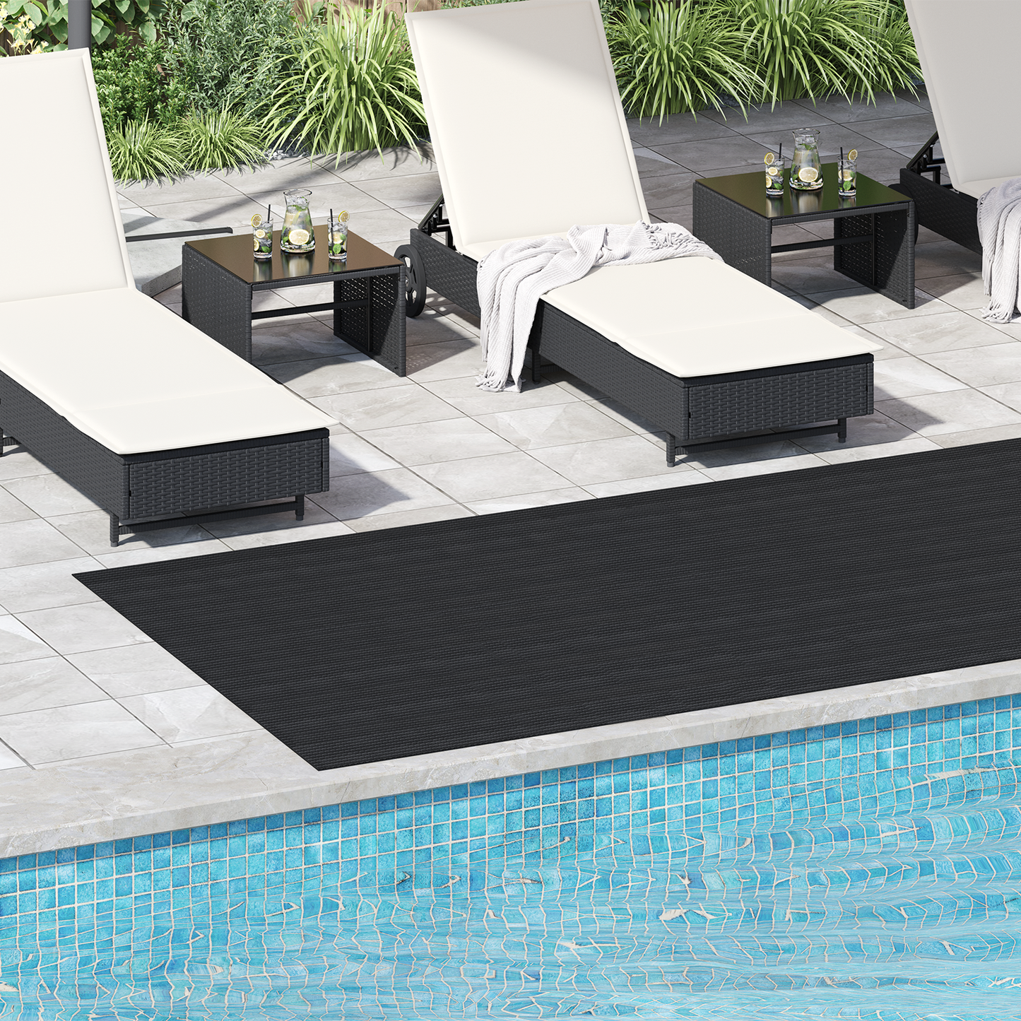 Floor Mat Black 1.5 x 4 m Rubber