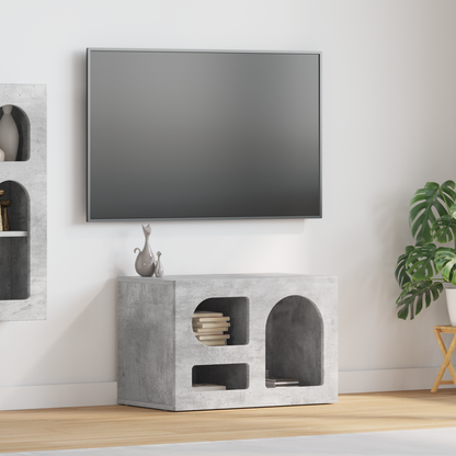 TV Cabinet ELST 60 x 35 x 40 cm Concrete Grey Engineered Wood