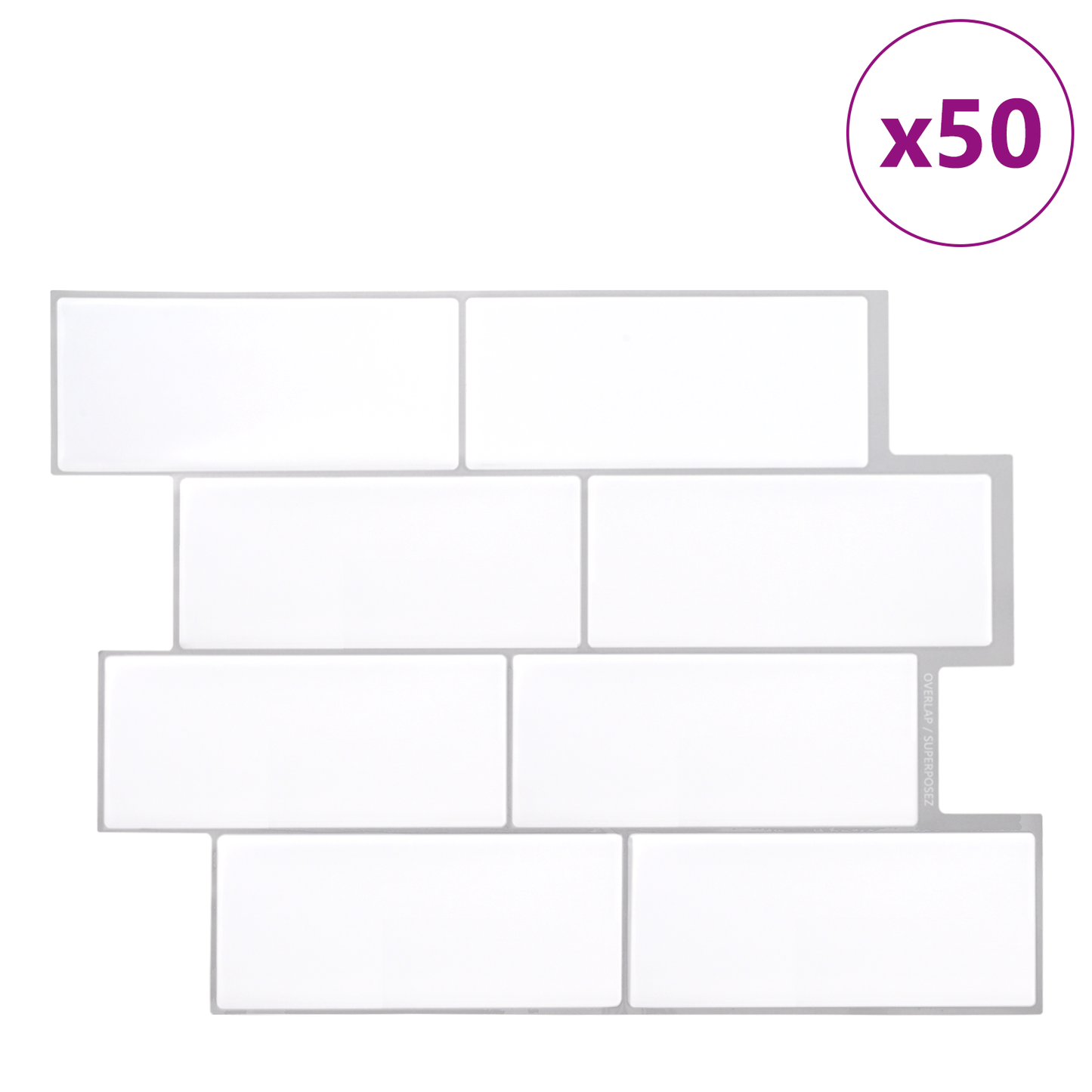 Decorative Stickers 20 pcs White Grey 29 x 21 cm