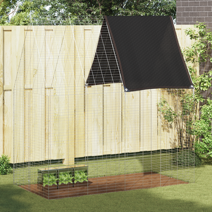 Rabbit Cage Silver 200 x 100 x 210 cm Galvanised Steel