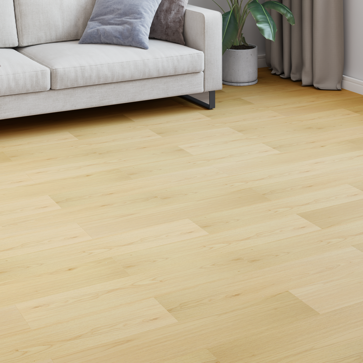 Laminate Flooring 5 pcs Soft Beige 101 x 20 x 0.8 cm