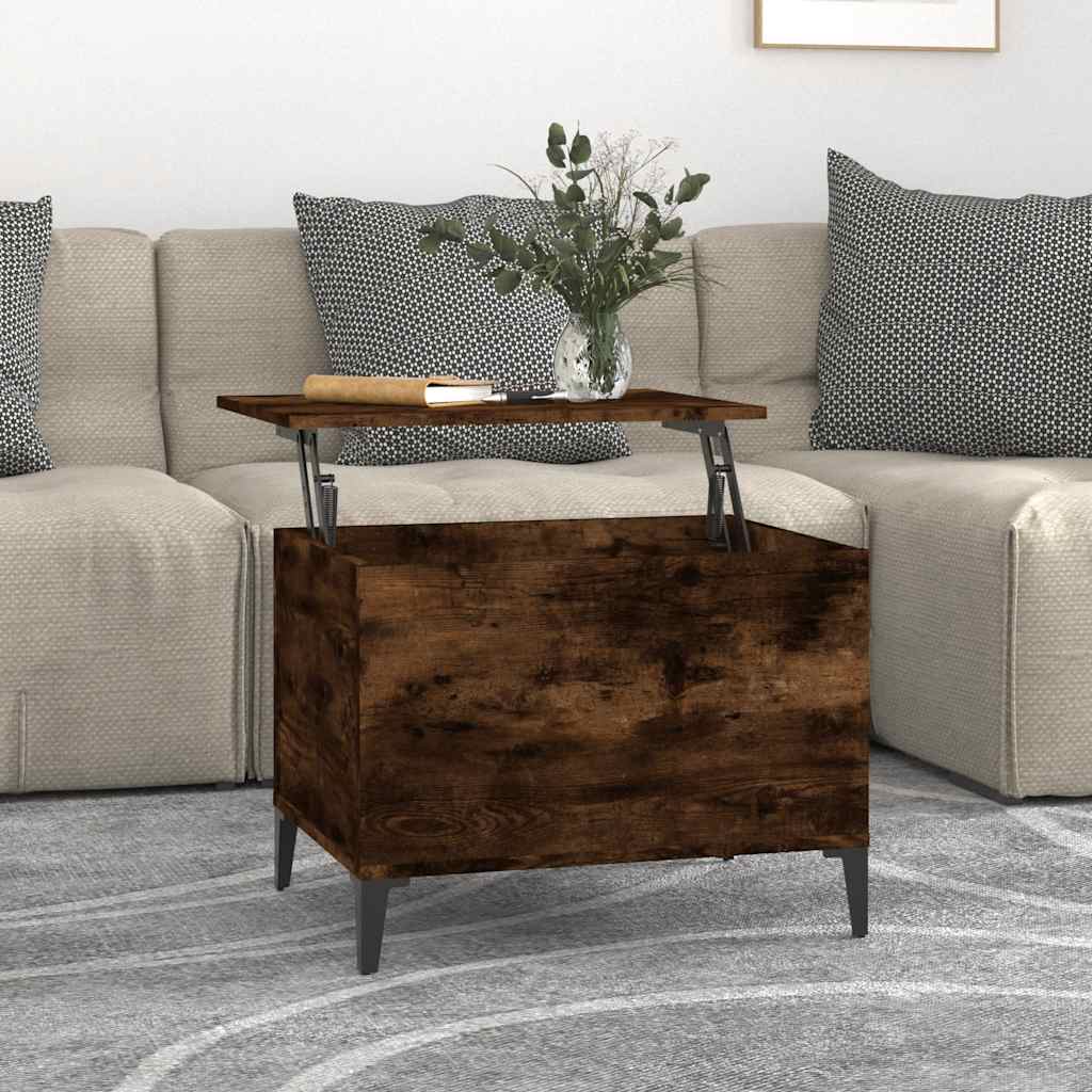 Coffee Table Smoked Oak 60x44,5x45 cm Engineered Wood