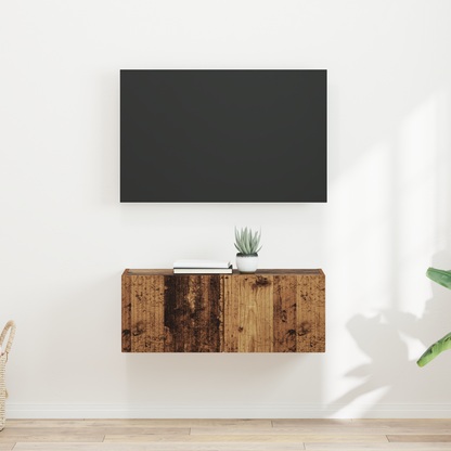 TV Wall Cabinet Wall-mounted 2 pcs Old Wood 39 x 31 x 29.5 cm